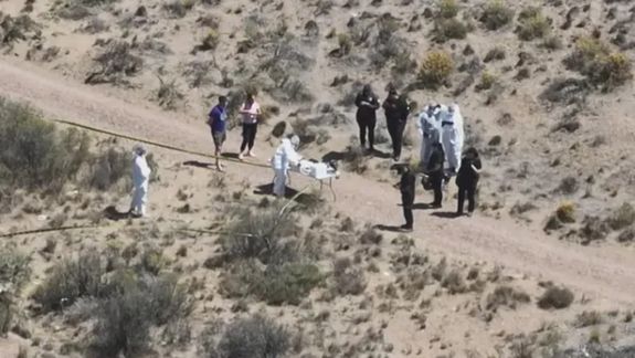 Restos humanos en Caleta Olivia. Pertenecerían a Mario García.