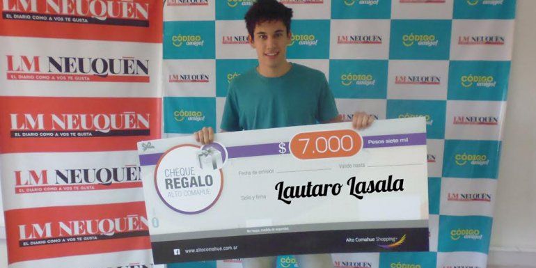 Lautaro ya tiene sus 7 mil pesos para gastar en el shopping
