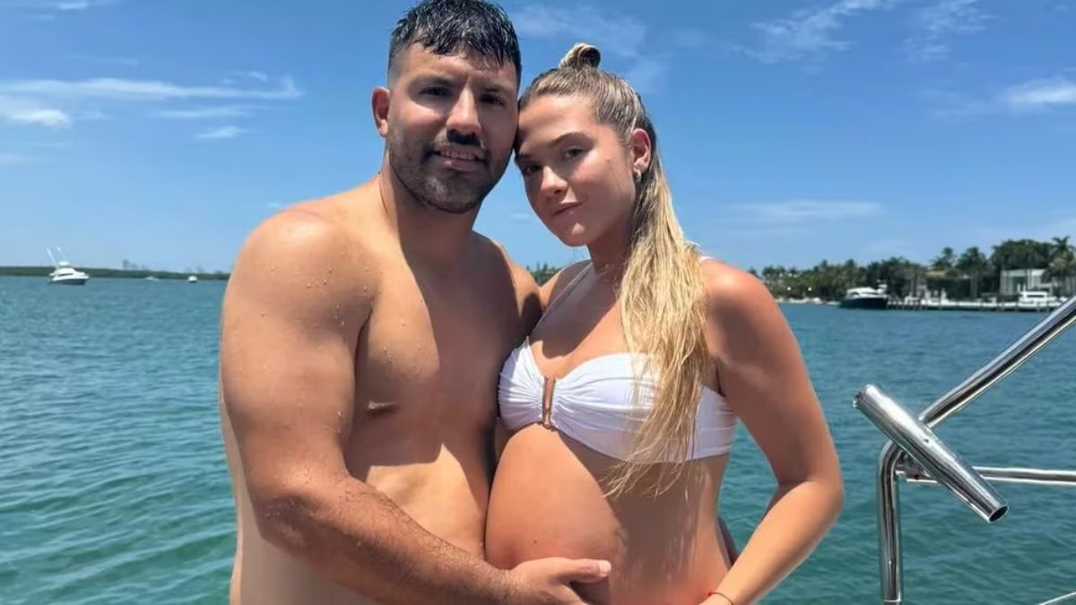 El Kun Agüero y Sofía Calzetti