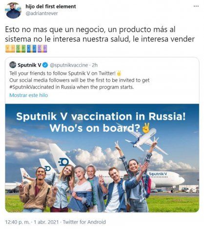 Sputnik V: llueven críticas por el plan de Rusia que promueve el "turismo sanitario"