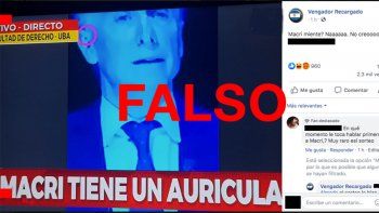 Es falso que Macri tenía un auricular durante el debate presidencial