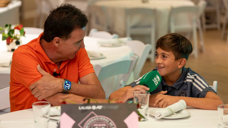 Thiago Messi y sus primeras definiciones como jugador / Foto Gentileza @jrdelamorena