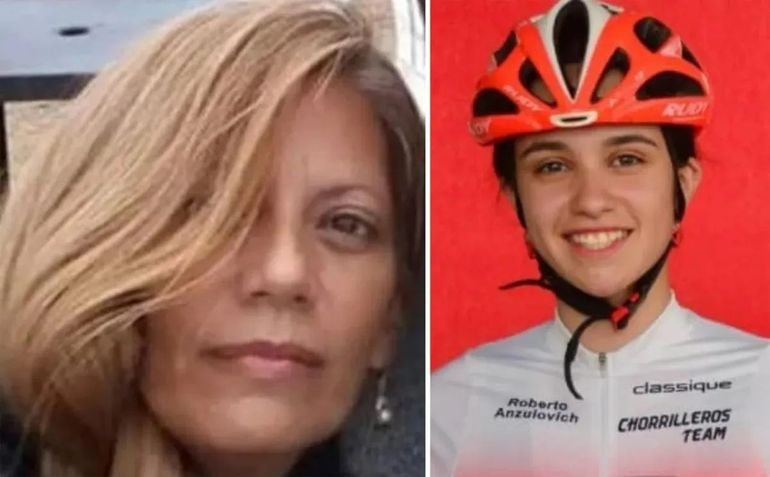 Mariela Arce (periodista) y Bianca Tempestini (ciclista), las protagonistas del grave accidente que se dio en una carrera en Mendoza.