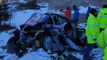 Adrien Fourmaux tuvo un tremendo accidente en el tercer especial del viernes para el Rally Mundial en Montecarlo.