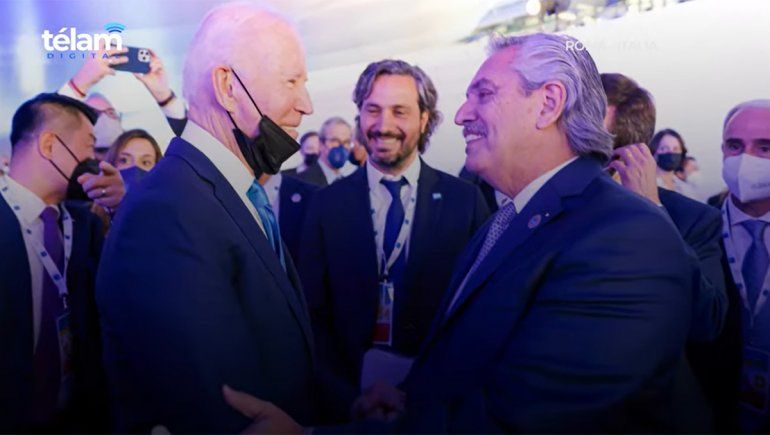 Alberto Fernández y Joe Biden.