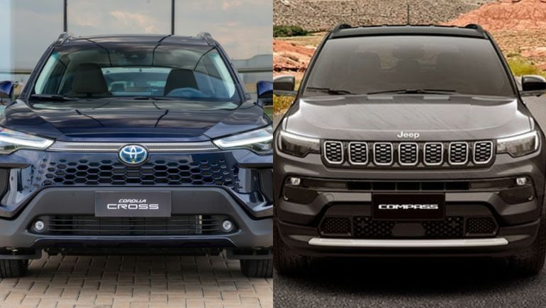 La comparación entre Toyota Corolla Cross y Jeep Compass: ¿cuál conviene comprar?