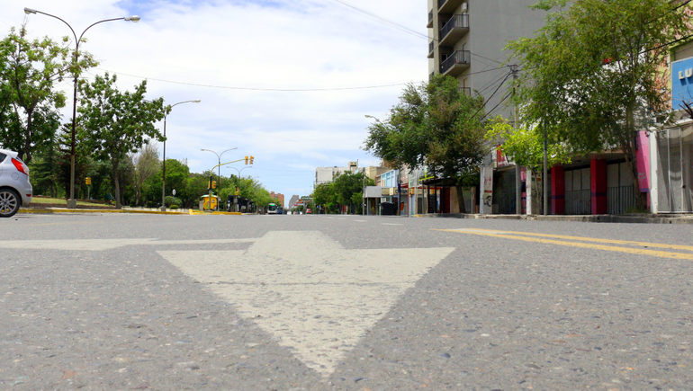 Calles desiertas y poco tránsito en el primer día del año