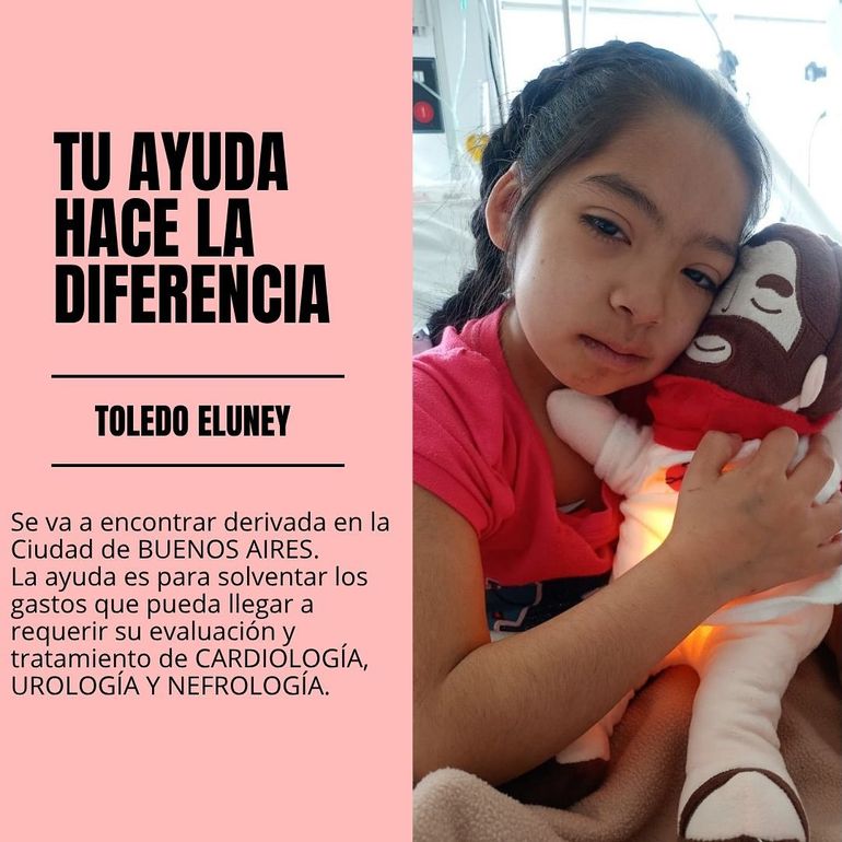 Pedido solidario por Eluney Toledo, una nena de 8 años de Río Gallegos.jpg Pedido solidario por Eluney Toledo, una nena de 8 años de Río Gallegos.jpg