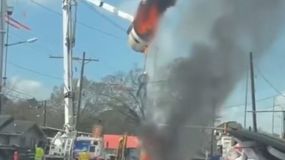 El hecho involucró a un operario que estaba a una altura estimada de casi 9 metros. | LM Neuquen El hecho involucró a un operario que estaba a una altura estimada de casi 9 metros.