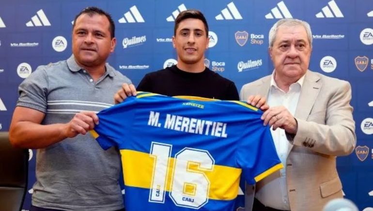 La dirigencia de Boca analiza el futuro de Miguel Merentiel.