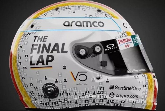 Así lucirá el casco de Sebastian Vettel en Abu Dabi.