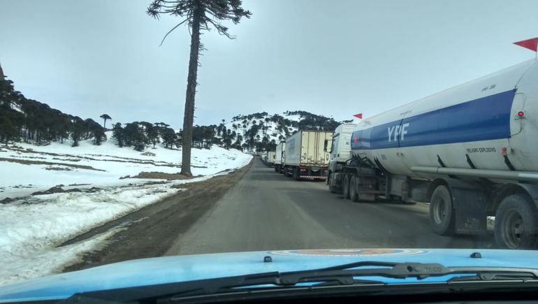 Abrió el Paso Internacional Pino Hachado y ya cruzaron 135 camiones