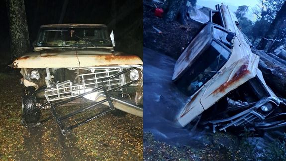 Ruta 61: una mujer embarazada y su marido se quedaron sin frenos y volcaron