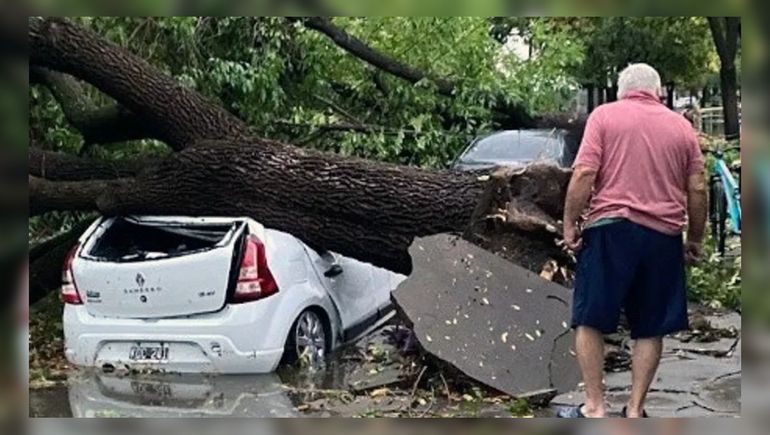 Fuerte temporal en Córdoba, Santa Fe y Entre Ríos: granizo, lluvia y ¿un tornado?