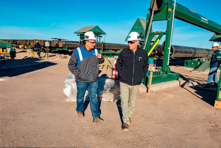 Horacio Marin estuvo en el momento de la primera soldadura. Foto: prensa Horacio Marin estuvo en el momento de la primera soldadura. Foto: prensa
