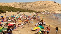 Las playas de Puerto Pirámides con una enorme ocupación Las playas de Puerto Pirámides con una enorme ocupación