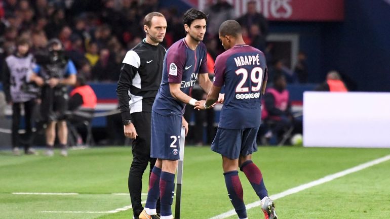 Pastore y Mbappe Pastore y Mbappe