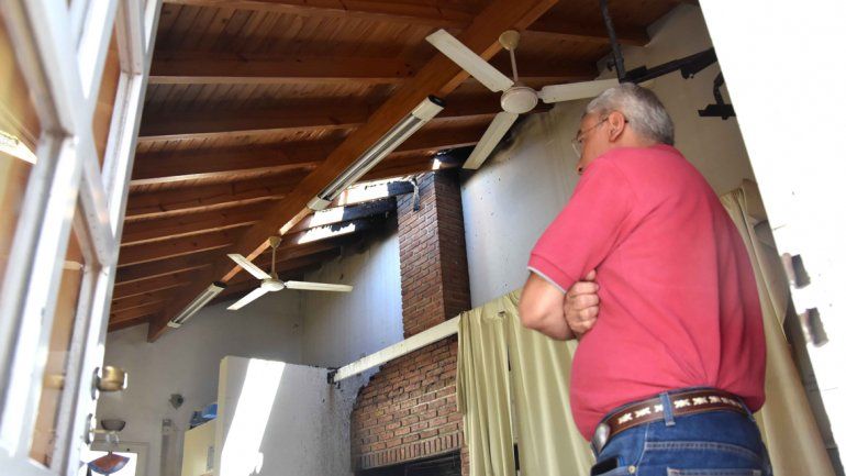 Se incendió el quincho del Ministerio de Trabajo