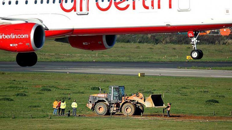 El artefacto fue hallado en el aeropuerto de Düsseldorf.