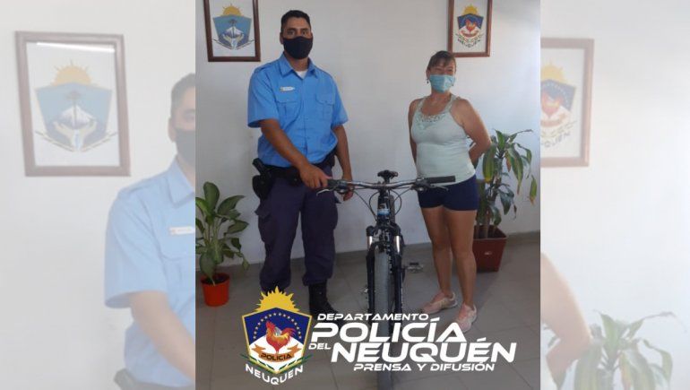 Una joven pudo recuperar su bicicleta tras un rápido accionar policial.