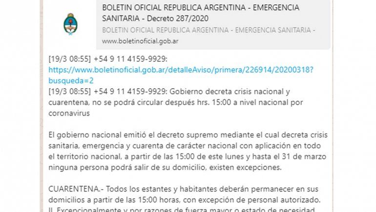 La Justicia ordenó investigar la viralización del falso decreto