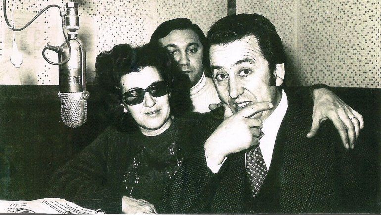 Magda Byrne con Dante Morosani y Hugo Díaz.