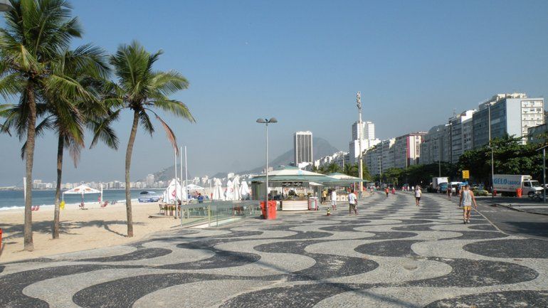La costanera de Copacabana en Río de Janeiro.