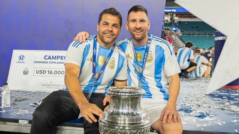 Daniel Canuhe y Lionel Messi Daniel Canuhe y Lionel Messi