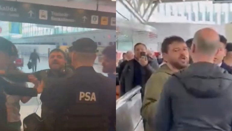 Juan Grabois discutió a los gritos con otros pasajeros en Ezeiza