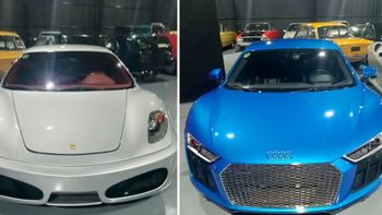 Hallaron un total de 54 vehículos, 45 autos de lujo o colección, 7 motos de alta cilindrada y dos kartings dentro de un galpón. Hallaron un total de 54 vehículos, 45 autos de lujo o colección, 7 motos de alta cilindrada y dos kartings dentro de un galpón.