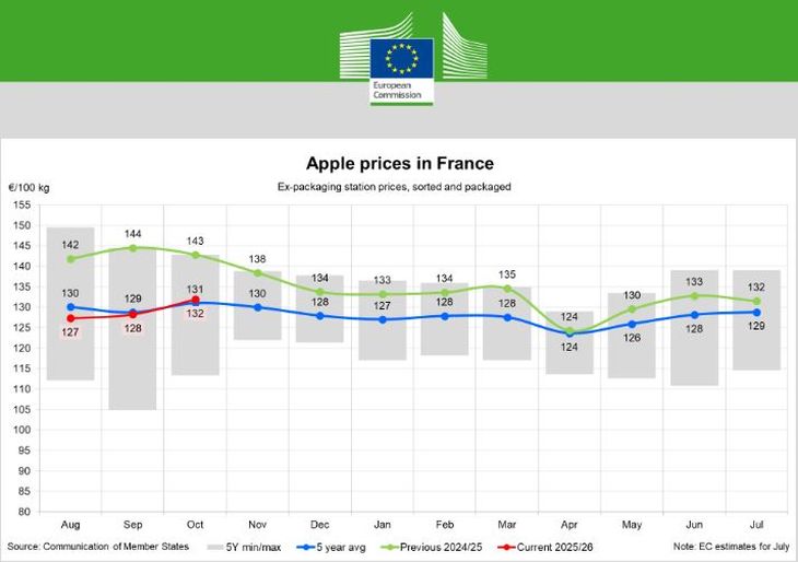 Europa enfrenta una caída inesperada en los precios de la manzana pese al aumento de la producción