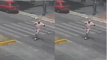 El colectivo no logró frenar a tiempo. El colectivo no logró frenar a tiempo.