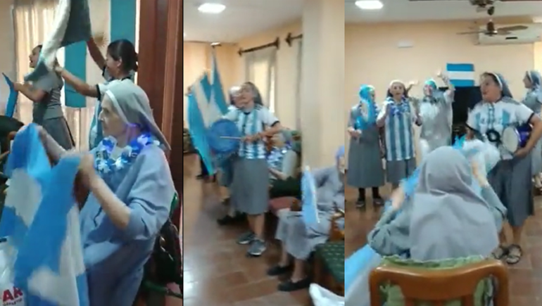 ¡Santo festejo! Las monjas que se hicieron viral por el aliento a la Selección