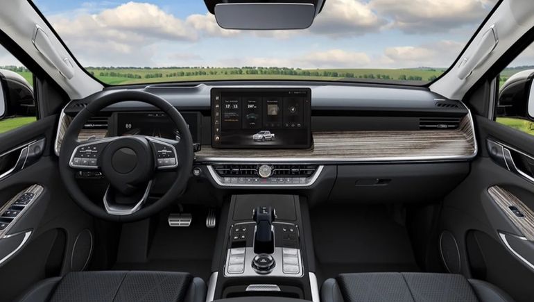 El interior de la pickup GWM Poer 500. El interior de la pickup GWM Poer 500.