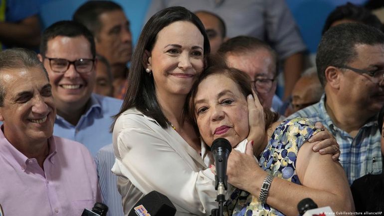 María Corina Machado y Corina Yoris brindaron su apoyo público a González Urrutia. María Corina Machado y Corina Yoris brindaron su apoyo público a González Urrutia.