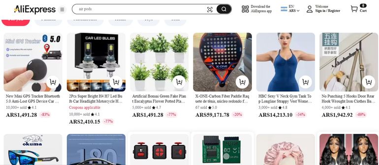 Algunos de los productos que ofrece AliExpress, con fuertes descuentos. Algunos de los productos que ofrece AliExpress, con fuertes descuentos.