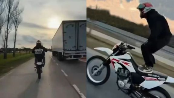 El motociclista difundía en redes sociales las peligrosas maniobras que realizaba en rutas.