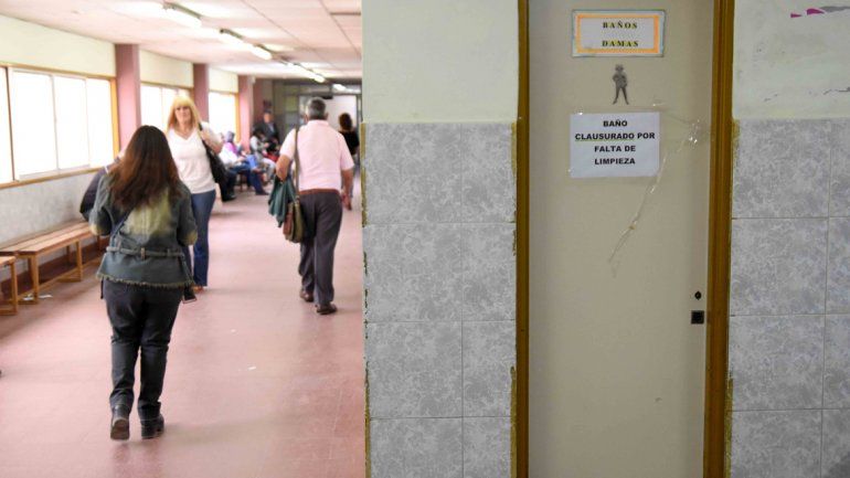 Los baños públicos están clausurados por falta de higiene. Ayer por la tarde limpiaron