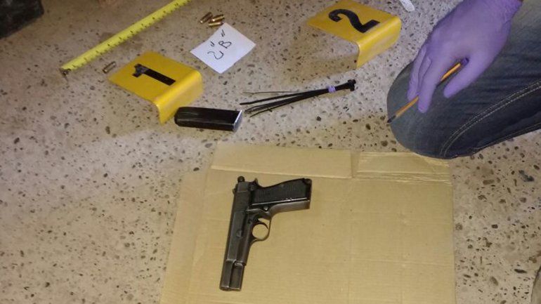 Las armas y municiones secuestradas tras la detención del narco.