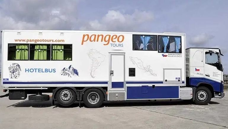 Un curioso Hotelbus anduvo por Chubut