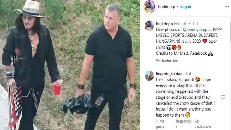 Johnny Depp con bastón Johnny Depp con bastón