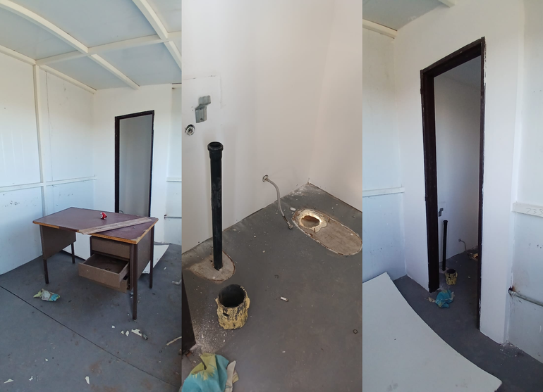 Los delincuentes destrozaron por completo el interior del tráiler, llevándose hasta la instalación eléctrica. Los delincuentes destrozaron por completo el interior del tráiler, llevándose hasta la instalación eléctrica.