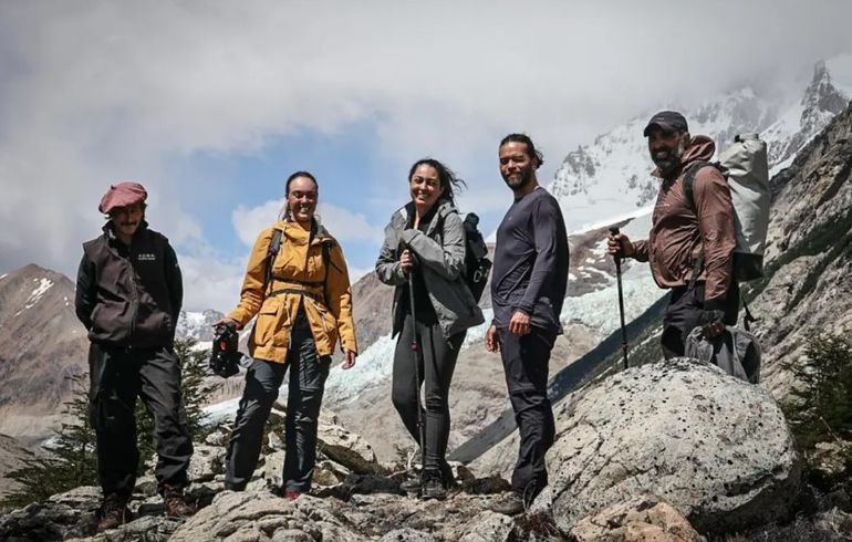 Santa Cruz: Cristian Dimitrius y su equipo documentalista en el cerro San Lorenzo. Santa Cruz: Cristian Dimitrius y su equipo documentalista en el cerro San Lorenzo.