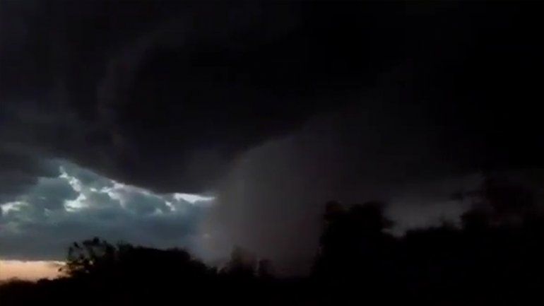 Así se vio la impresionante tormenta que azotó a la región