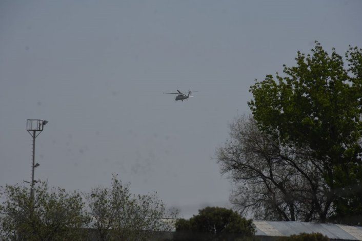 Alberto Fernández viajó el helicóptero hasta Vaca Muerta.