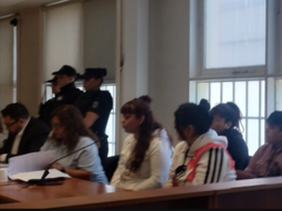 La audiencia judicial de este viernes en los Tribunales de Puerto Madryn. La audiencia judicial de este viernes en los Tribunales de Puerto Madryn.