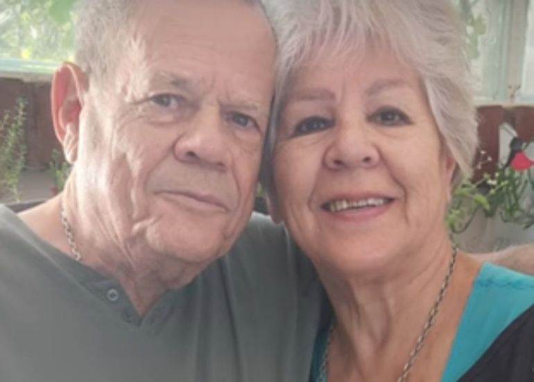 Rubén con Delta, con quien se casó y rearmó su vida luego de enviudar. Rubén con Delta, con quien se casó y rearmó su vida luego de enviudar. 