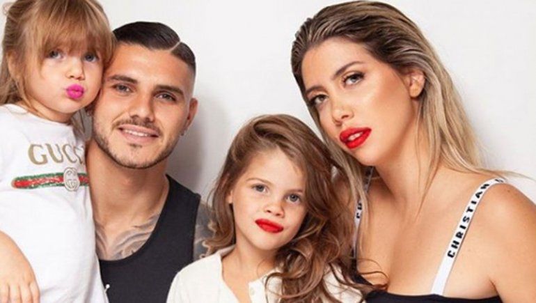 Mauro Icardi se mostró junto a Wanda Nara y sus hijas tras superar el coronavirus
