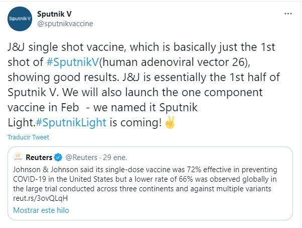 Sputnik V: en qué se diferencia la versión light