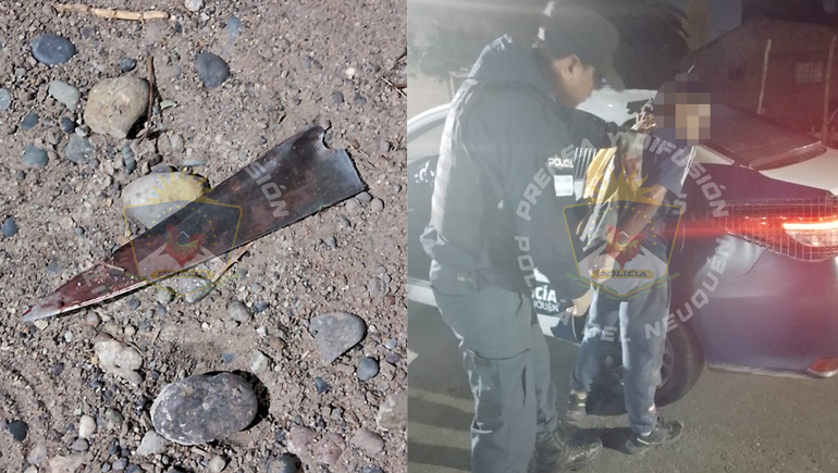 Barrio Huiliches: un joven de 18 años fue demorado por intento de robo con un cuchillo